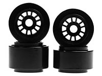 Mini-Z F1 Wheel OType Black 4pcs