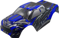 HSP 1/10 Monster Truck Body Black/Blue (  )