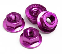 Wheel Nuts M4 Serrated Purple 4pcs