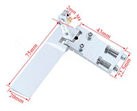Haoye CNC Aluminum Boat Rudder 75mm with Water Pick-up (������� ��� ����������)