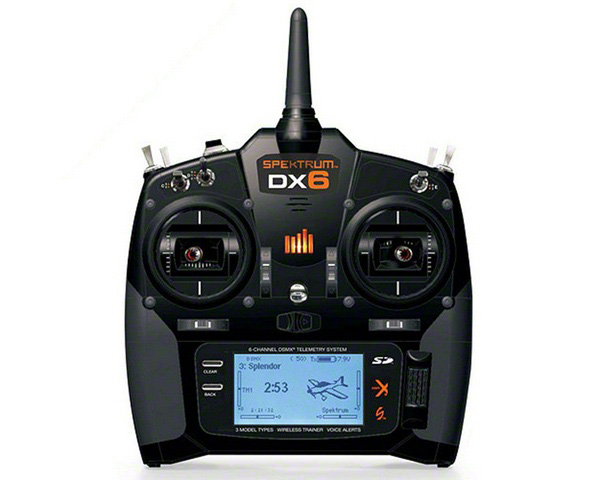 Аппаратура радиоуправления Spektrum DX6 DSMX 6 Channel Full Range TX Only 2.4GHz (SPMR6750) (нажмите для увеличения)