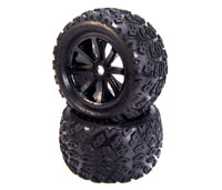Dirt Crusher Tires 4.0 on Cyclon Black Wheels HEX17mm 2pcs (  )