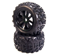 Mud Rocker Tires 4.0 on Cyclon Black Wheels HEX17mm 2pcs (  )