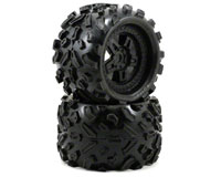 Big Joe M2 3.8 40 Series Tires Mounted on Tech 5 Black Wheels 2pcs (  )