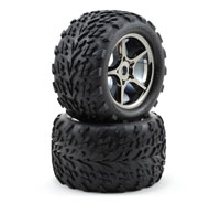 Talon Tires 3.8 on Black Chrome Gemini Wheels use TRA5353X HEX17mm 2pcs (  )