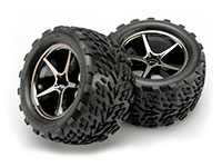 Talon Tires 3.8 on Black Chrome Gemini Wheels HEX14mm 2pcs