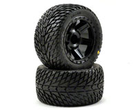 Road Rage 2.8 30 Series Traxxas Style Bead Tires on Desperado Black Wheels Electric Front 2pcs (  )