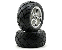 Anaconda Tires on Tracer Chrome Rear Wheels HEX12mm Bandit 2pcs (  )