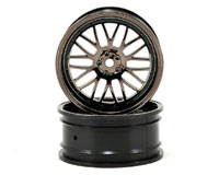 Front Deep Mesh Wheel 54x26mm Black Chrome 2pcs (  )