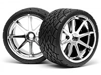 HPI Phaltline Tyres 140x70mm on Blast Wheel Chrome HEX17mm 2pcs (  )
